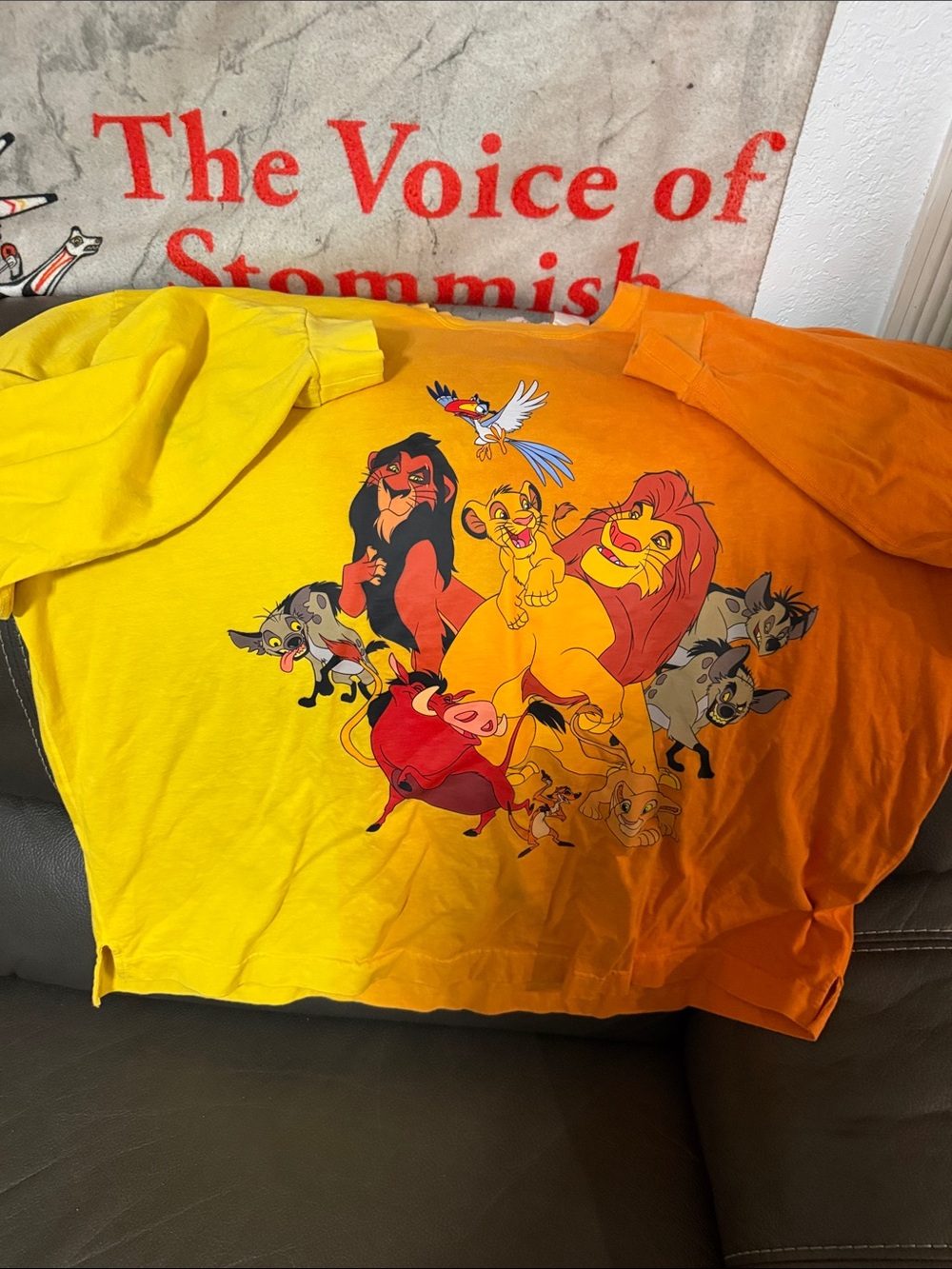 The Lion King Adult Gradient Yellow Orange Graphic Tee
